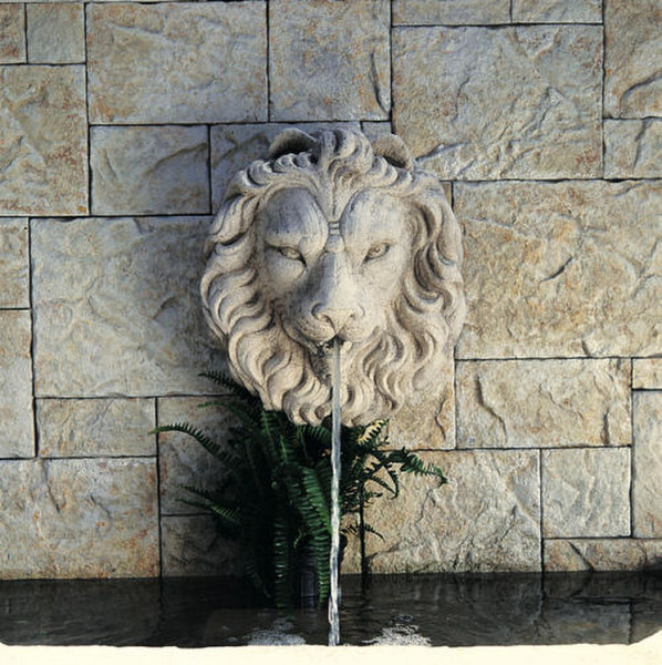 Lion Wall Plaque Piped Spouting Face Sculpture Custom Fountain Making